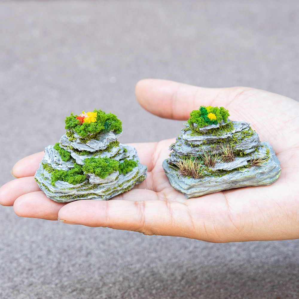 Bonsai Garden Layout - Rocaille miniature décorative, modèle de montagne
