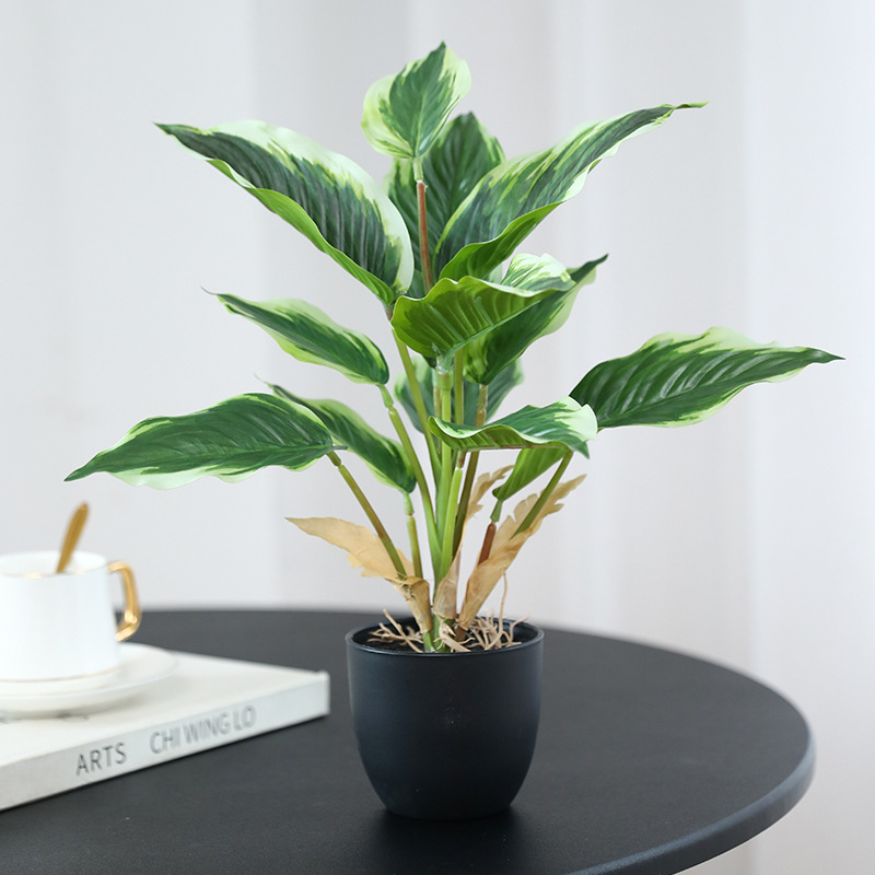 Bonsai Garden Layout - Plantes vertes artificielles Pothos en pot