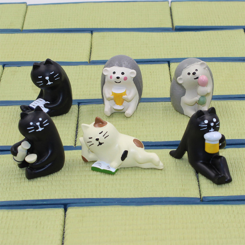 Japan Bonsai Garden - Figurine miniature Decole Chat Noir Ours