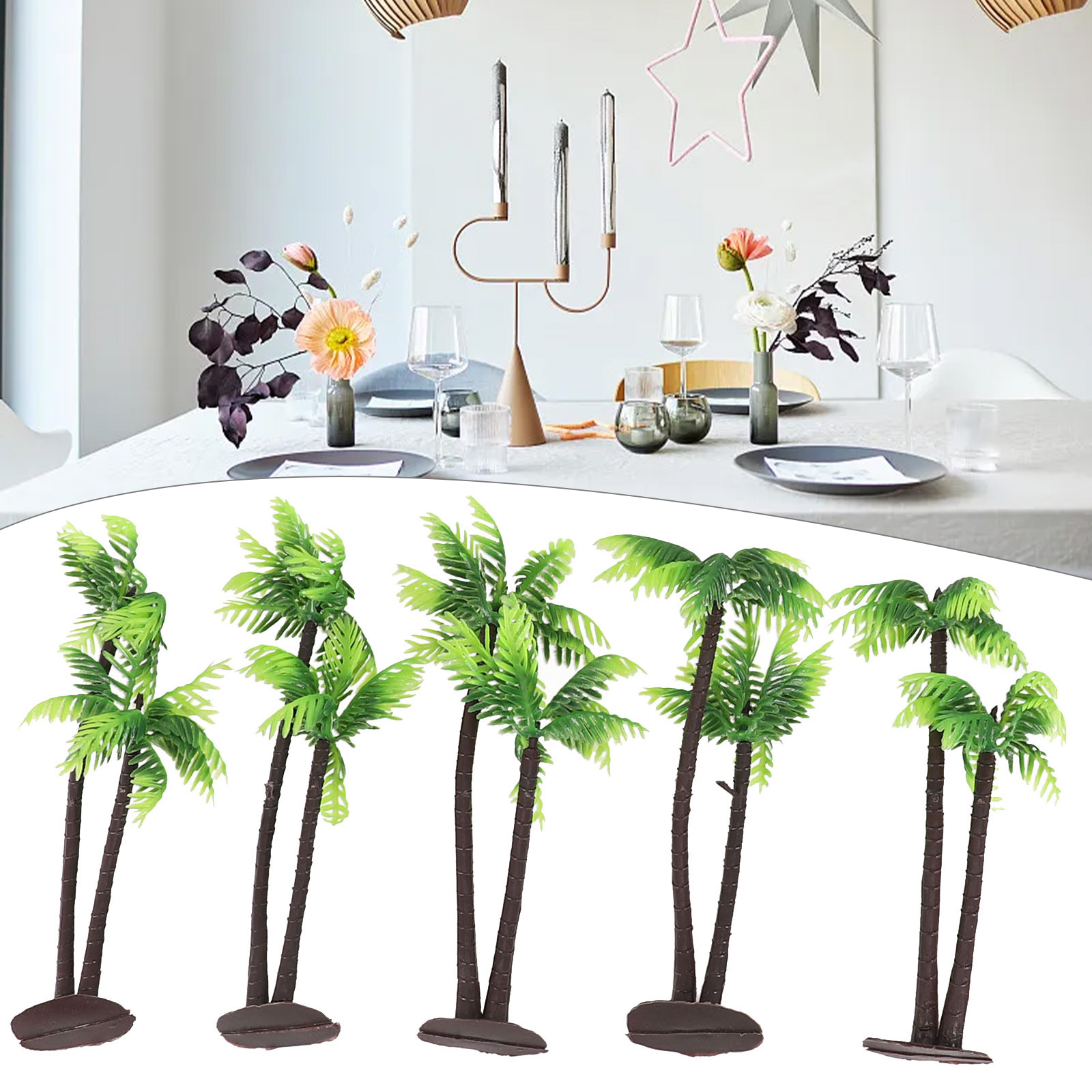 Lot de 5 palmiers en coco d'in - Bonsai Garden Layout avis et prix